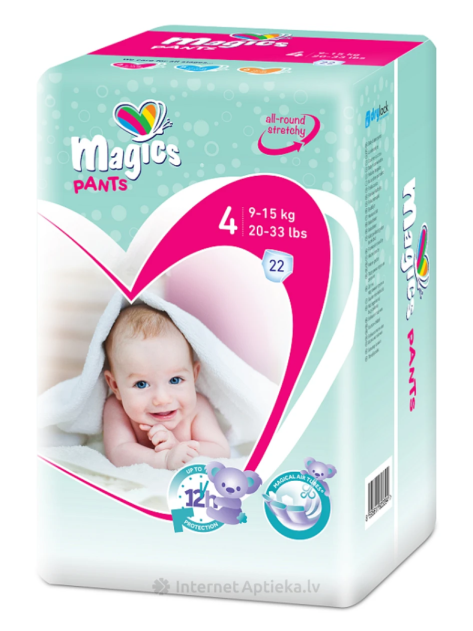 MAGICS PÜKSID Magical Tubes aluspüksid Maxi 9-15 kg, 22 tk. | internetaptieka.lv