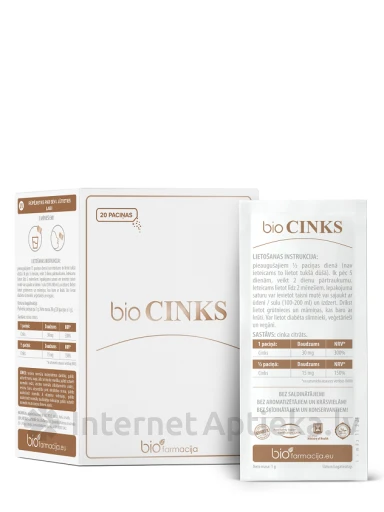 Biofarmācija Cinks, pulveris, 20 paciņas | internetaptieka.lv