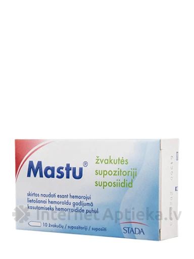 Mastu hemorodiālās svecītes, 10 supozitoriji | internetaptieka.lv