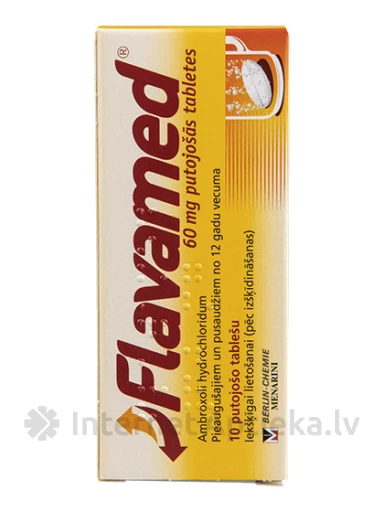 Flavamed 60 mg, 10 kihisevat tabletti | internetaptieka.lv