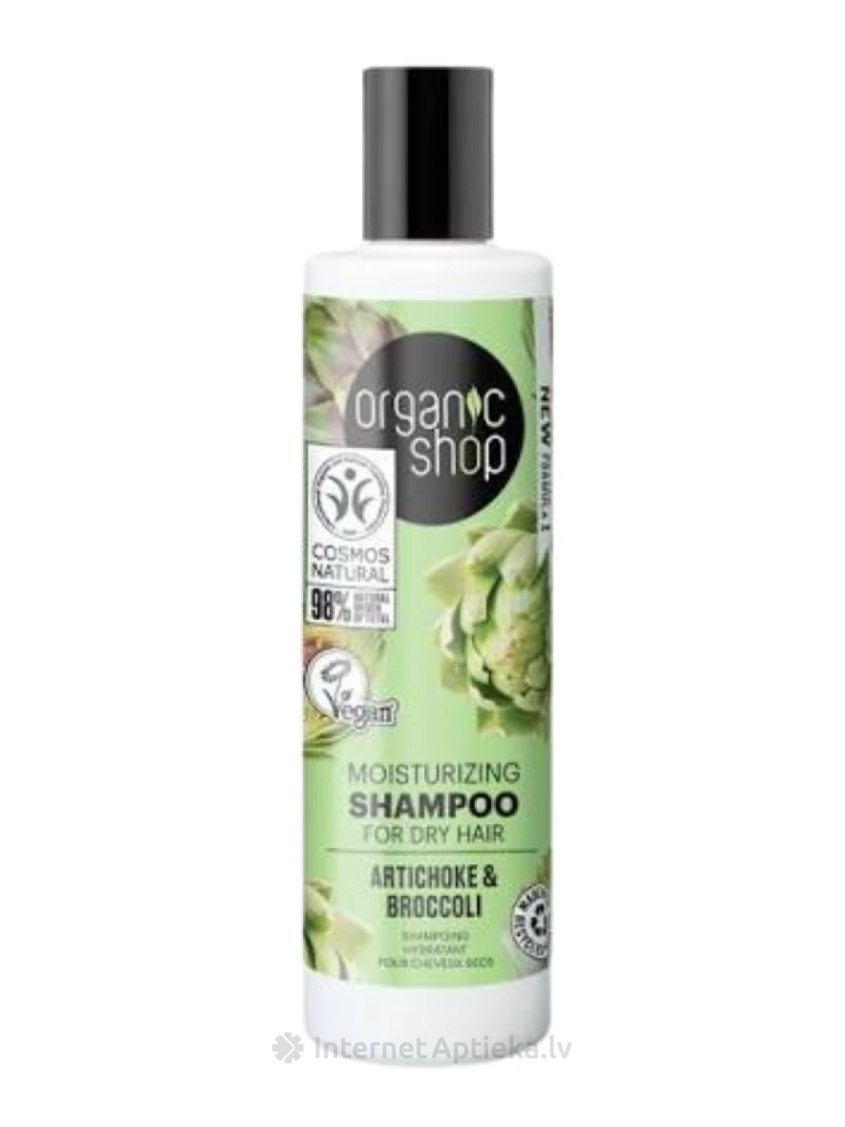ORGANIC SHOP Atkuriamasis šampūnas pažeistiems plaukams Avokadas ir Alyvuogė, 280 ml | internetaptieka.lv