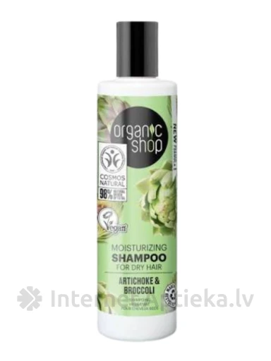 ORGANIC SHOP Atkuriamasis šampūnas pažeistiems plaukams Avokadas ir Alyvuogė, 280 ml | internetaptieka.lv