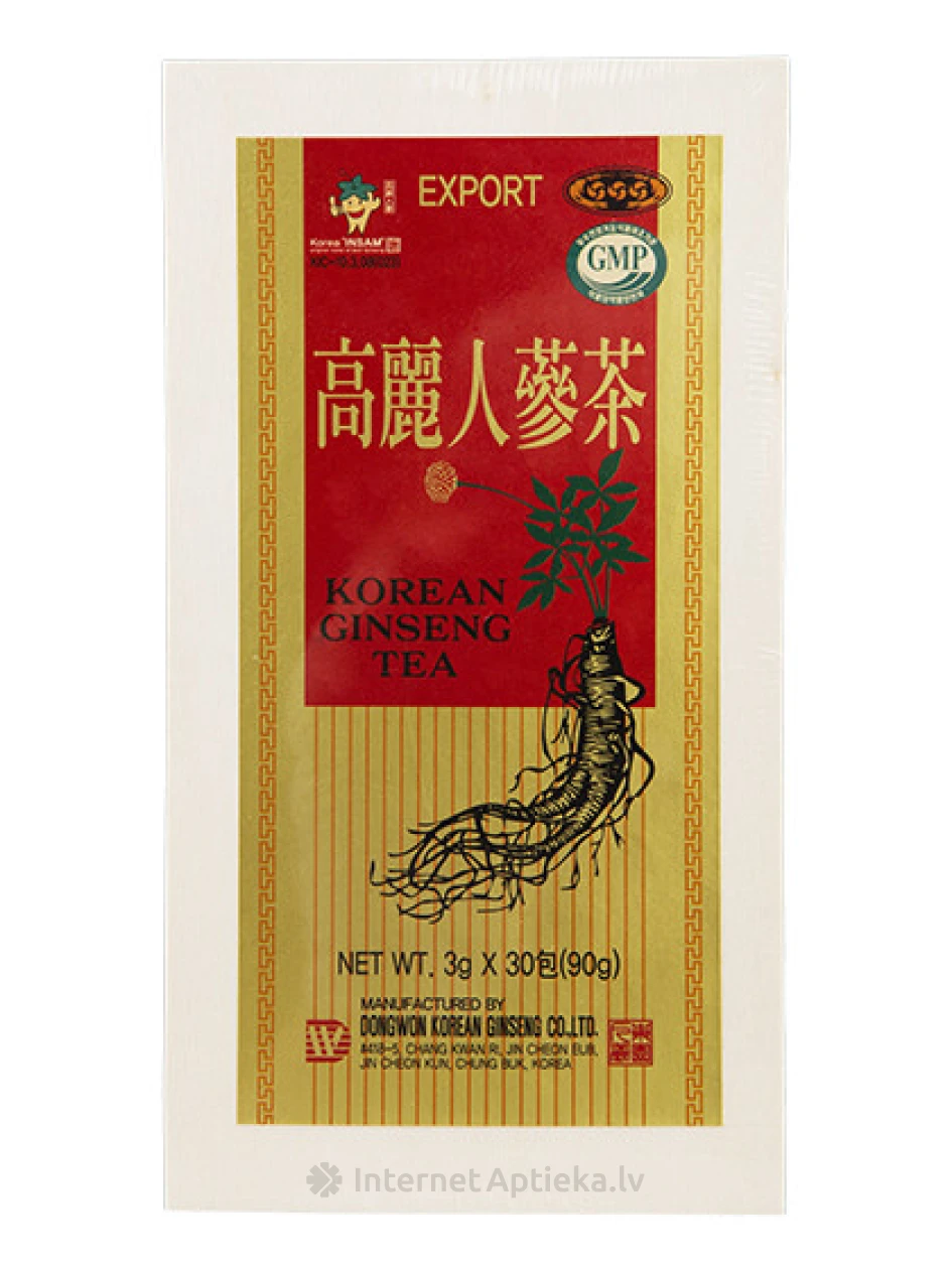 Чай из Корейского женьшеня, 3 г, 30 пакетиков | internetaptieka.lv