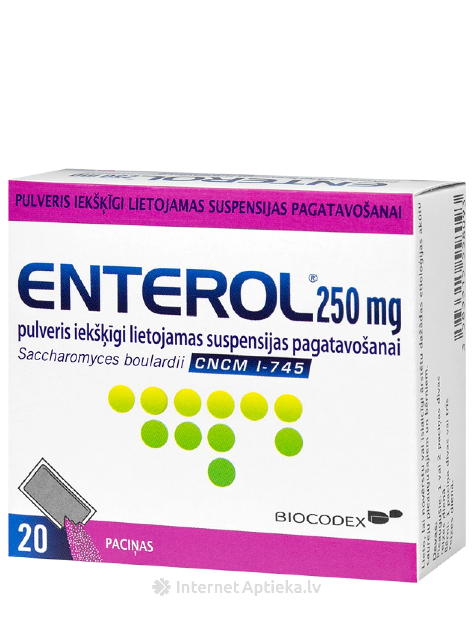 Enterol 250mg порошок, 20 пачек | internetaptieka.lv