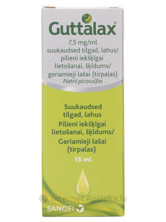 Guttalax Капли, 15 мл - InternetAptieka.lv