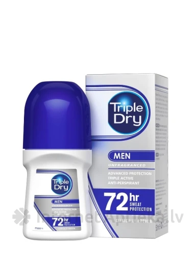 TRIPLE DRY rullītis antiperspirants MEN, 50 ml | internetaptieka.lv