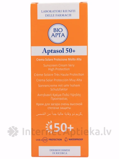 Bioapta Aptasol 50+ päikesekaitsekreem, 75 ml | internetaptieka.lv