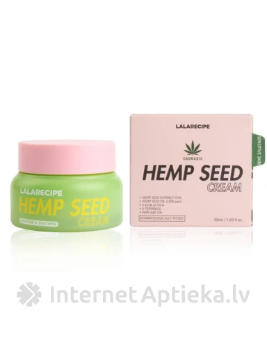 Lalarecipe Hemp Seed Cream intensīvs sejas krēms, 50 ml | internetaptieka.lv
