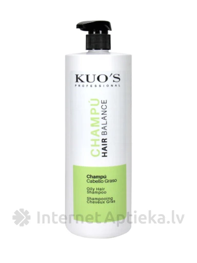 KUO`S Hair Balance Šampūns taukainiem matiem, 1000 ml | internetaptieka.lv