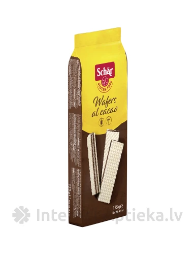 Schär Wafers Al Caccao bezglutēna vafeles ar kakao krēmu, 125 g | internetaptieka.lv