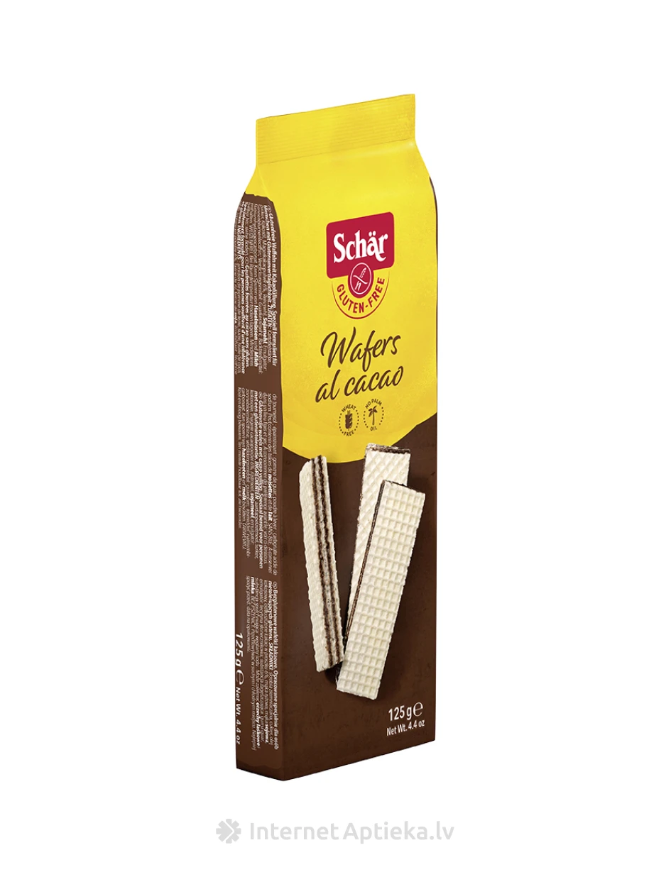 Schär Wafers Al Caccao bezglutēna vafeles ar kakao krēmu, 125 g | internetaptieka.lv