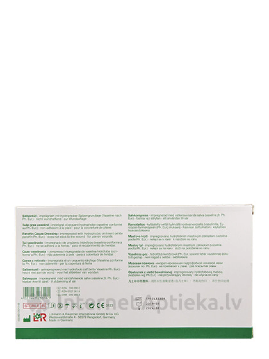 Lomatuell H sterils parafīna tīkliņš, 10 cm x 20 cm | internetaptieka.lv