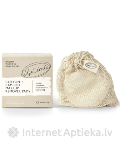 UpCircle puuvillast + bambusest meigieemalduspadjad, 7 tk | internetaptieka.lv