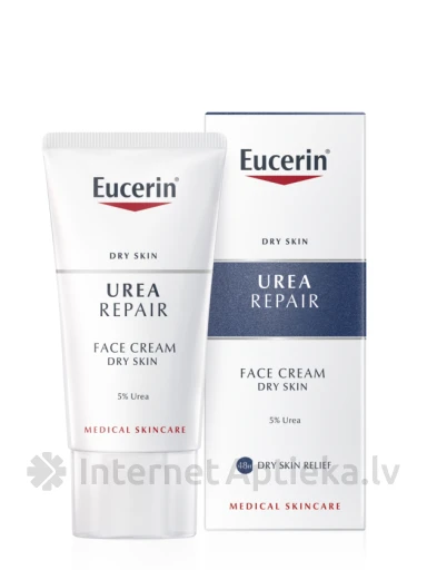 Eucerin UreaRepair näokreem kuivale nahale uureaga (5%), 50 ml | internetaptieka.lv