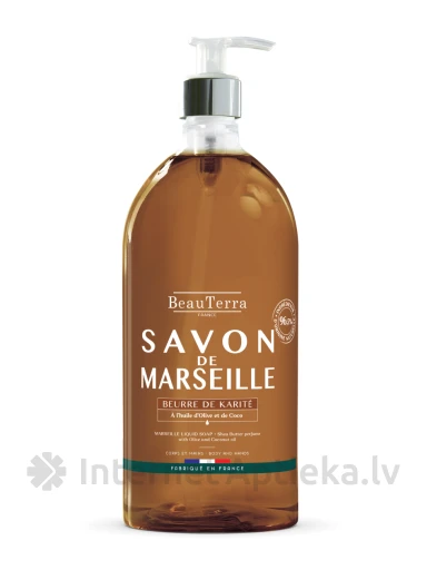 BeauTerra марсельское жидкое мыло, масло дерева Ши, 1Л, 1 Л | internetaptieka.lv