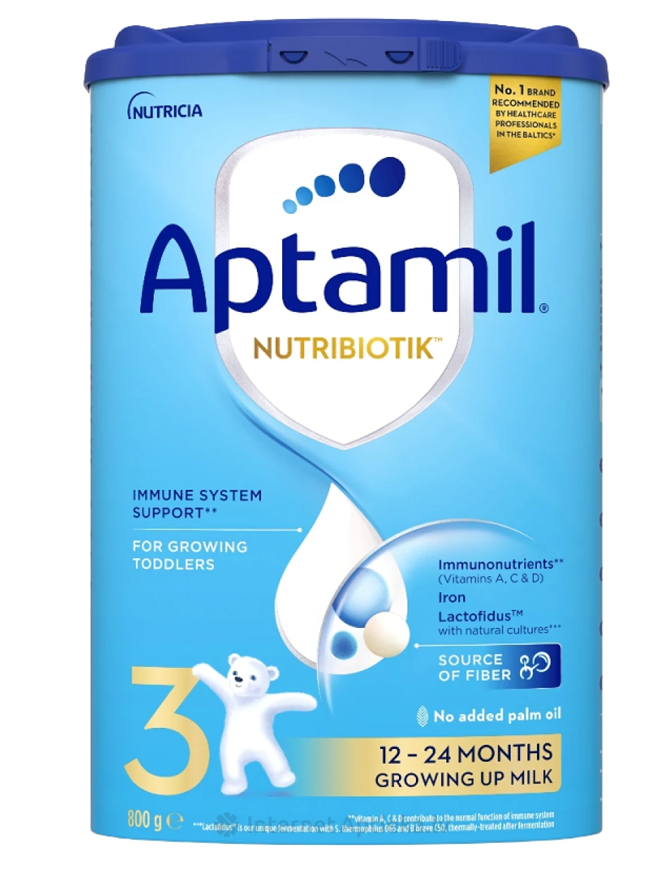 APTAMIL® NUTRIBIOTIK™ 3 молочная смесь для детей с 12 месяцев, 800 г | internetaptieka.lv