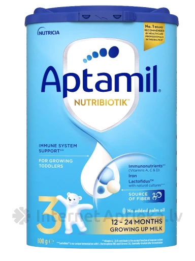 APTAMIL® NUTRIBIOTIK™ 3 piena maisījums no 12 mēn., 800 g | internetaptieka.lv