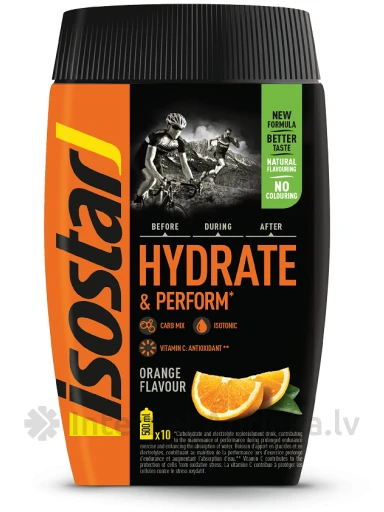 Isostar Pulveris Hydrate & Perform Orange, 400 g | internetaptieka.lv