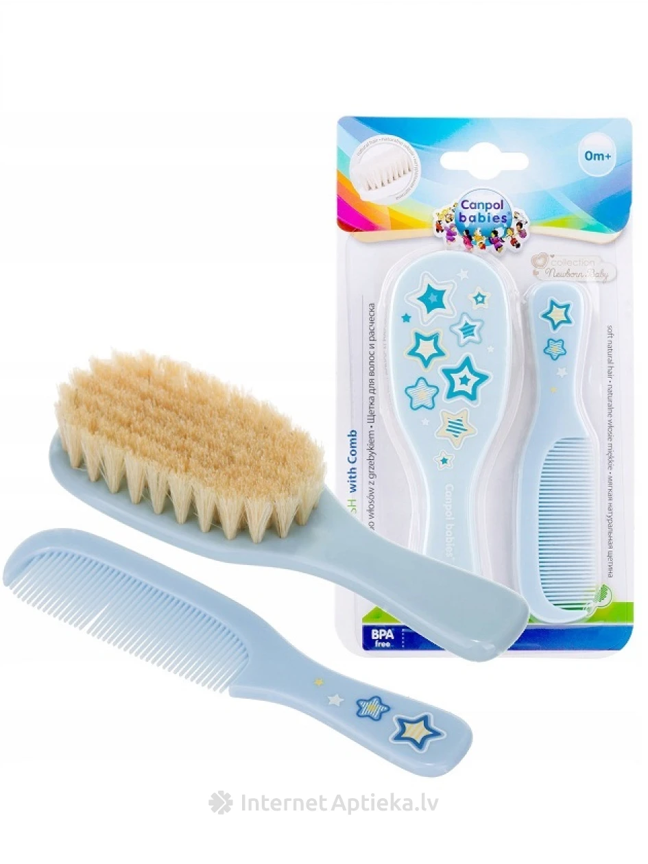 Canpol matu birste un ķemme zila 0+m, 1 gb. | internetaptieka.lv