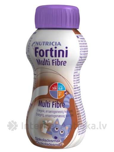 NUTRICIA Fortini Multi Fibre ar šokolādes garšu, 200 ML | internetaptieka.lv