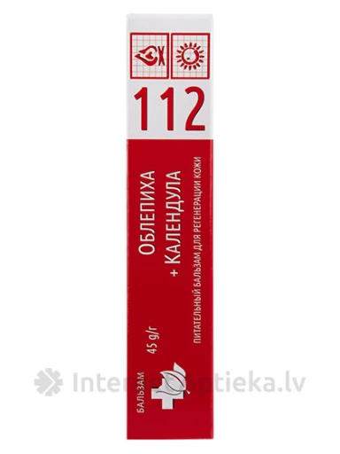 112 бальзам Облепиха + Kалендула, 45 г | internetaptieka.lv