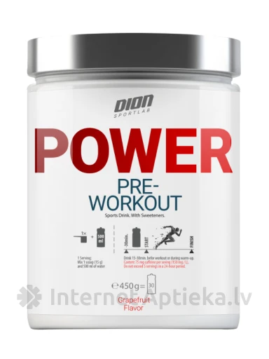 Dion Sportlab power pirms trenniņa ar greipfrūta garšu, 450 g | internetaptieka.lv