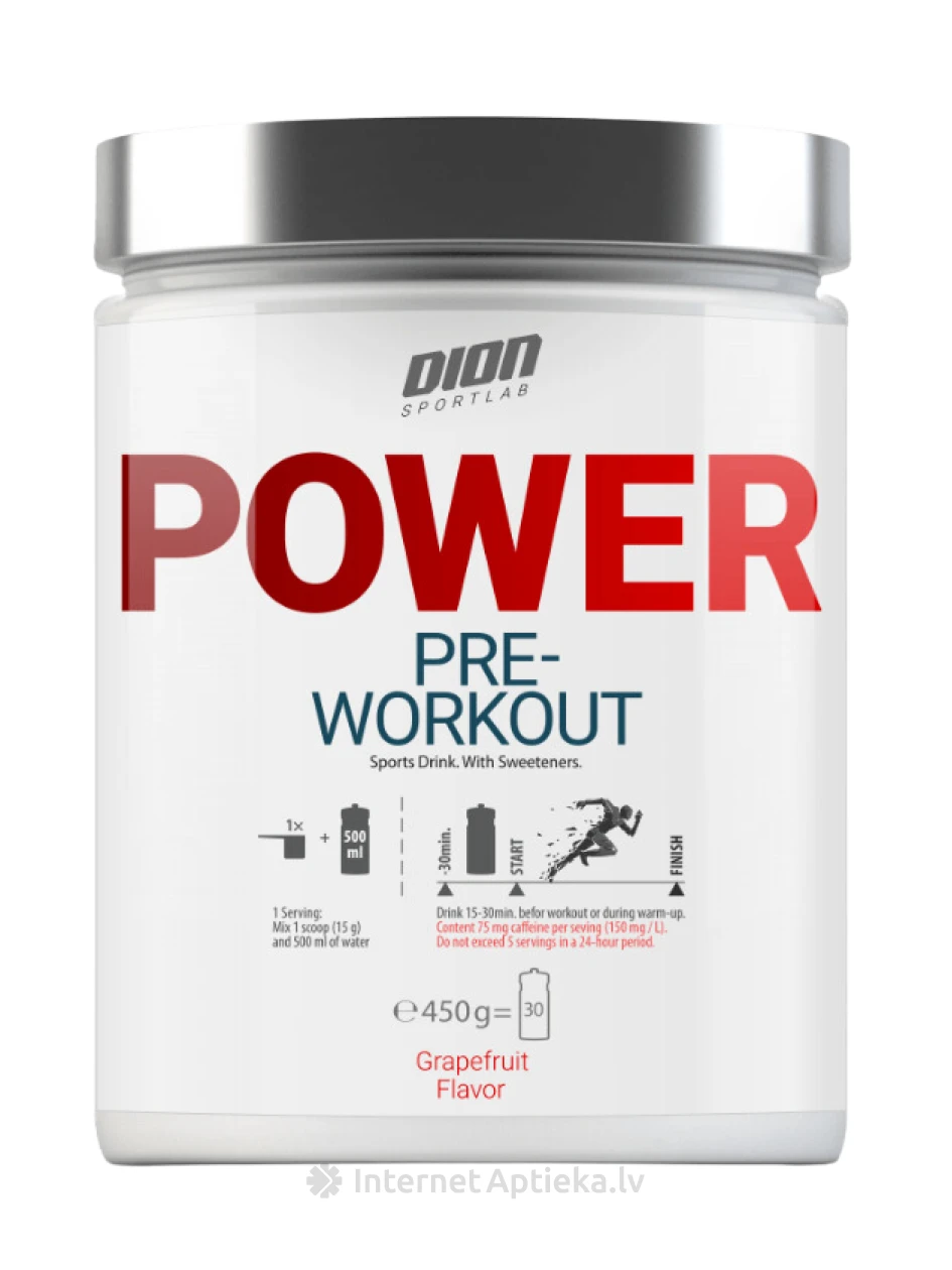 Dion Sportlab power  treeningeelne kompleks greibimaitsega, 450 g | internetaptieka.lv