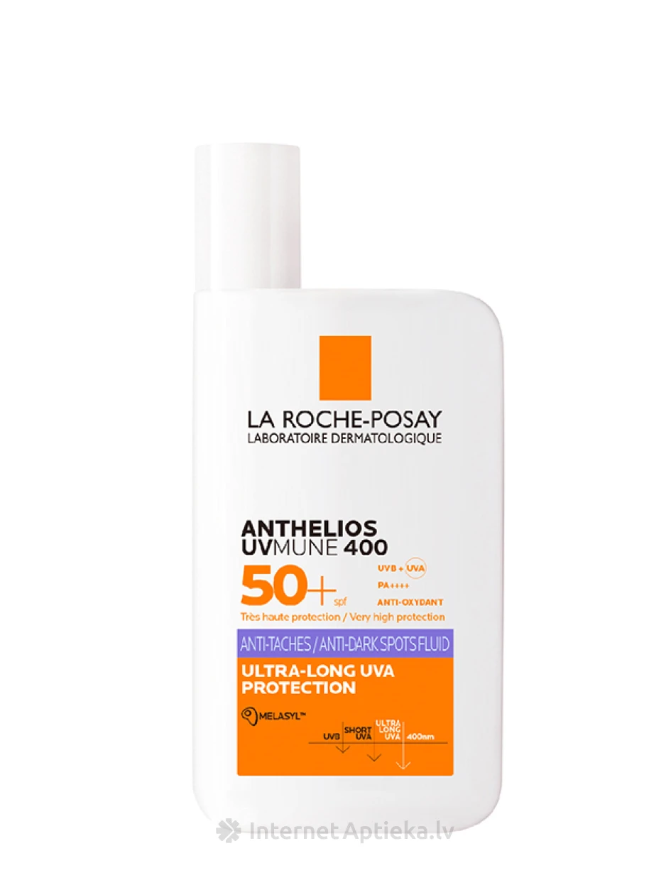 La Roche-Posay Anthelios UVMUNE400 fluīds ar Melasyl™ SPF50+, 50 ml | internetaptieka.lv