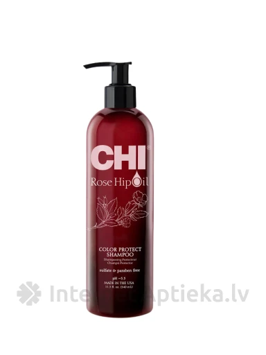 CHI Rose Hip Oil šampūns krāsotiem matiem, 340 ml | internetaptieka.lv