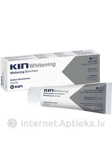 KIN WHITENING valgendav hambapasta, 75 ml | internetaptieka.lv