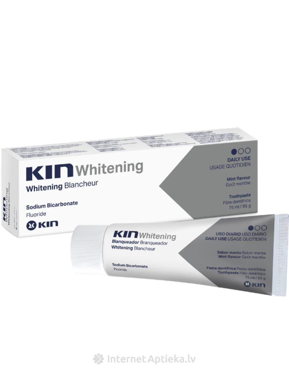 KIN WHITENING valgendav hambapasta, 75 ml | internetaptieka.lv