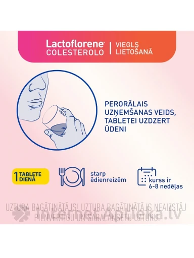 Laktofloreen kolesterool 1,6 g, 30 tabletti | internetaptieka.lv