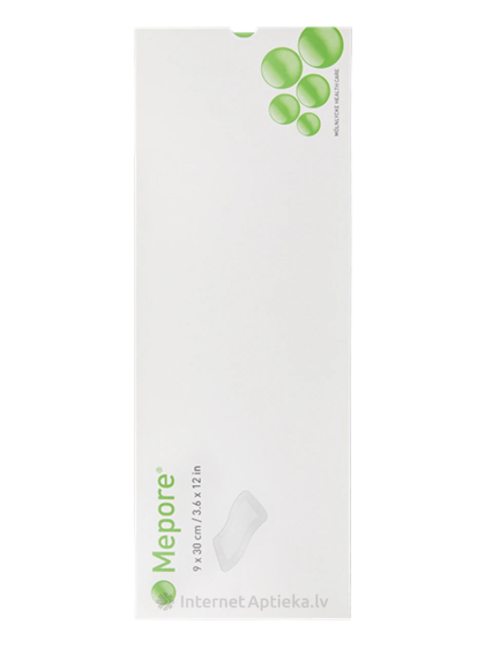 Mepore sterils plāksteris 9 x 30 cm, 30 gb. | internetaptieka.lv