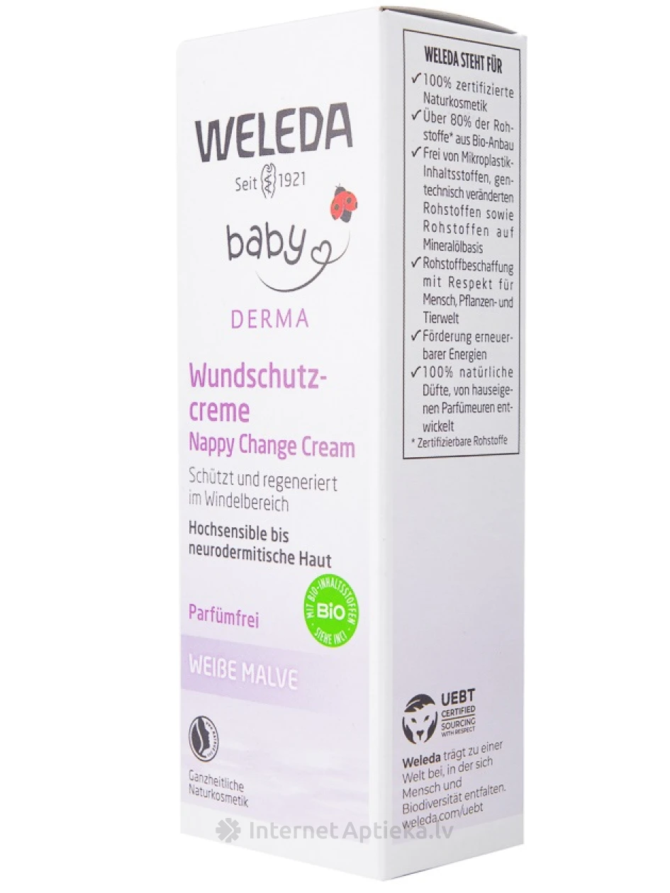 Weleda крем для области подгузников - мальва, 50 мл | internetaptieka.lv