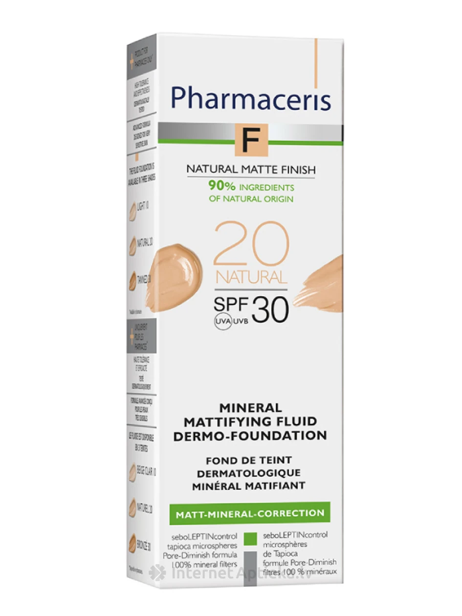 Pharmaceris F Mineraalne matistav jumestuskreem SPF30 20 looduslik, 30 ml | internetaptieka.lv