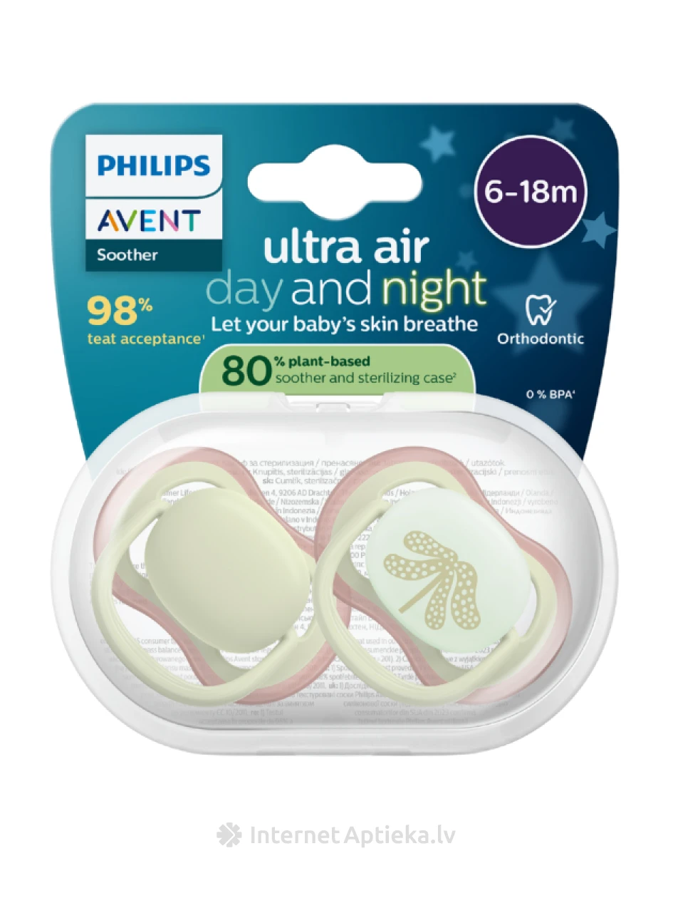 Philips Avent Ultra Ultra Air day and night lutt, 6-18M, 2 tk. | internetaptieka.lv