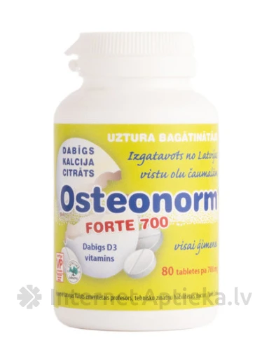 Osteonorm Forte 700 мг, 80 таблеток | internetaptieka.lv