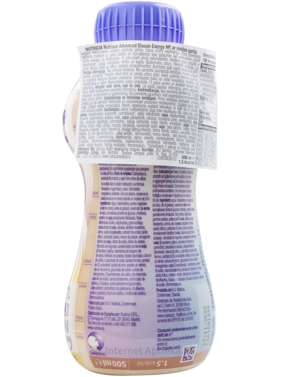 Nutrison ADV Diason Energy HP vanilje maitsega, 500 ml | internetaptieka.lv