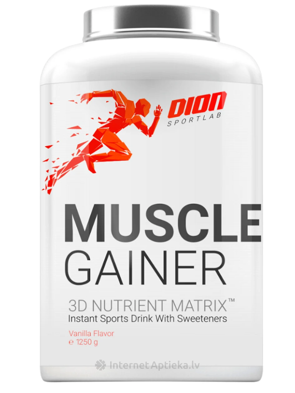 Dion Sportlab Dion muscle gainer maasika maitsega, 1250 g | internetaptieka.lv
