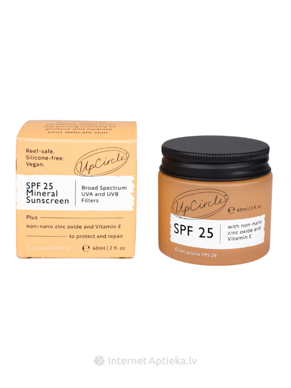 UpCircle mineraalne päikesekaitsekreem SPF 25, 60 ml | internetaptieka.lv