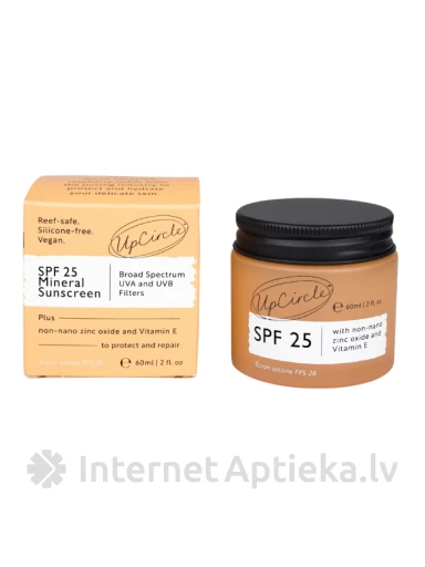 UpCircle mineraalne päikesekaitsekreem SPF 25, 60 ml | internetaptieka.lv