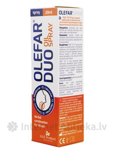 Olefar Duo Oil Spray aerosols, 20 ml | internetaptieka.lv