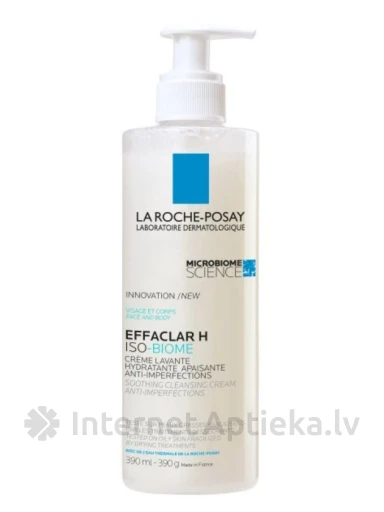 La Roche Posay Effaclar H Isobiom rahustav niisutav puhastuskreem, 390 ml | internetaptieka.lv