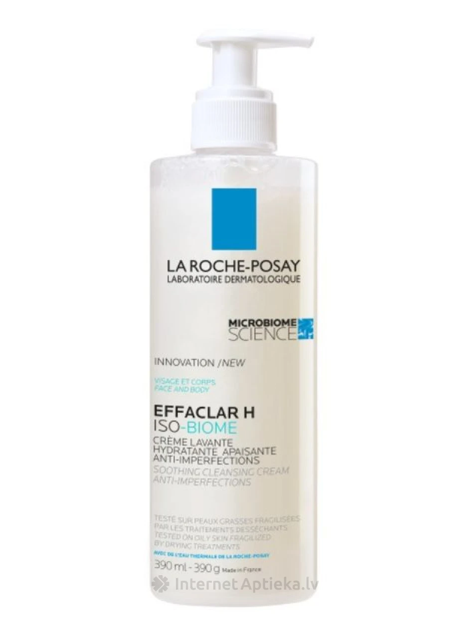 La Roche Posay Effaclar H Isobiom rahustav niisutav puhastuskreem, 390 ml | internetaptieka.lv
