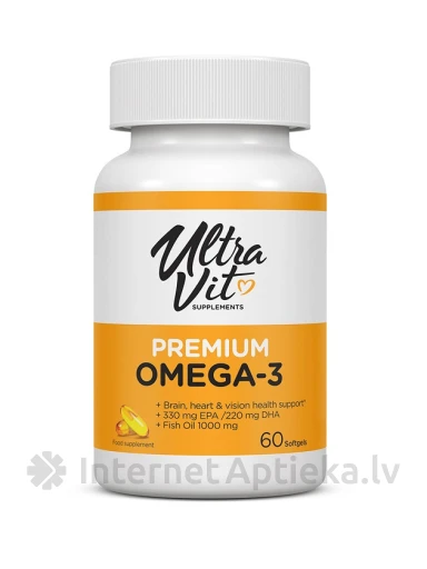 ULTRAVIT Premium Omega-3, 60 kapsulas | internetaptieka.lv