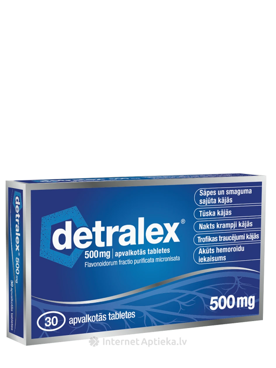Detralex 500 мг, 30 таблеток | internetaptieka.lv