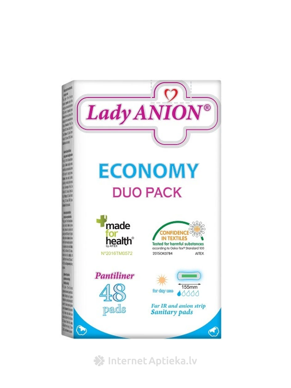Lady Anion ieliktnīši 155MM, 48 gb. | internetaptieka.lv