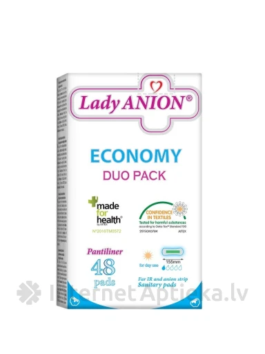 Lady Anion гигиенические прокладки 155мм, 48 шт. | internetaptieka.lv