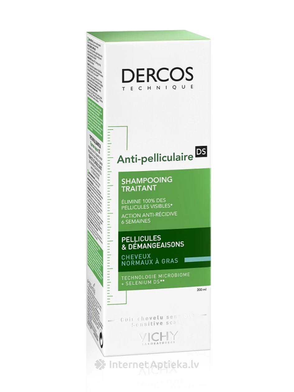 Vichy Dercos pretblaugznu šampūns normāliem, taukainiem matiem, 200 ml | internetaptieka.lv