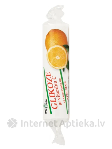 Glikoze ar C vitamīnu (apelsīnu), 10 gb. | internetaptieka.lv